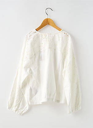 Blouse broderie anglaise manches longues beige BELLEROSE fille