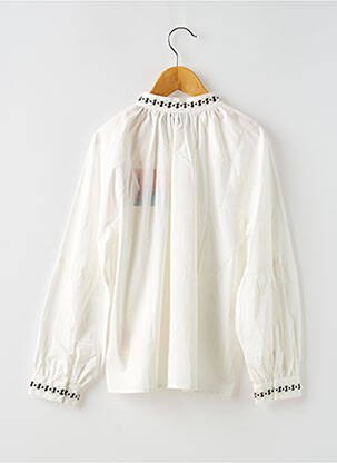 Chemisier tissage popeline manches longues beige SCOTCH & SODA fille