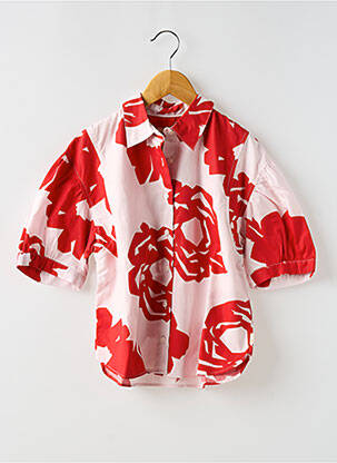 Chemisier manches courtes manches courtes rouge BELLEROSE fille