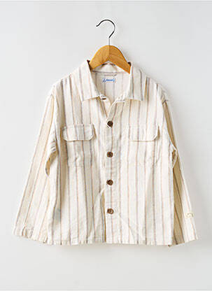 Chemise manches longues imprimé rayures beige MAYORAL garçon