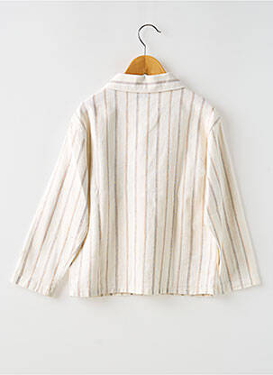 Chemise manches longues imprimé rayures beige MAYORAL garçon