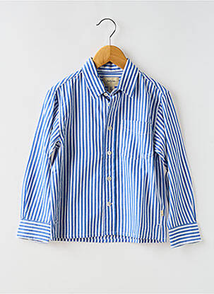 Chemise manches longues imprimé rayures bleu BELLEROSE garçon