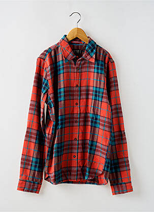 Chemise manches longues imprimé écossais orange SCOTCH & SODA garçon
