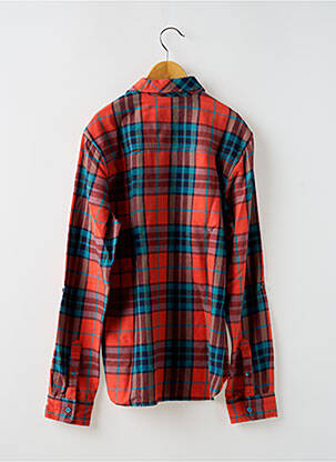 Chemise manches longues imprimé écossais orange SCOTCH & SODA garçon
