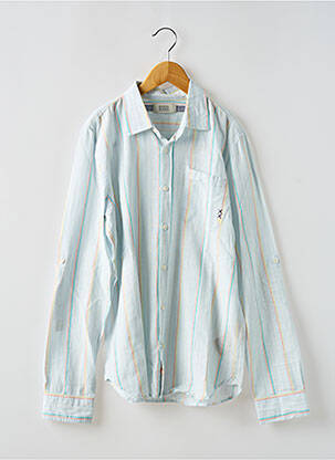 Chemise manches longues imprimé rayures bleu SCOTCH & SODA garçon
