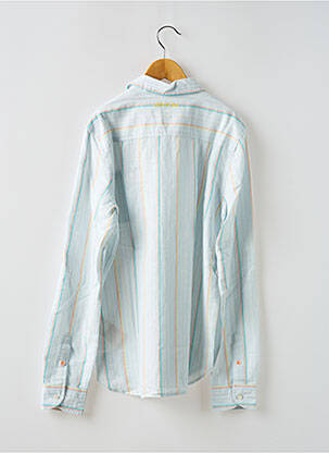 Chemise manches longues imprimé rayures bleu SCOTCH & SODA garçon