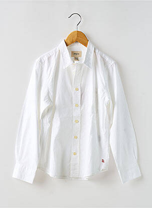 Chemise manches longues tissage popeline blanc BELLEROSE garçon