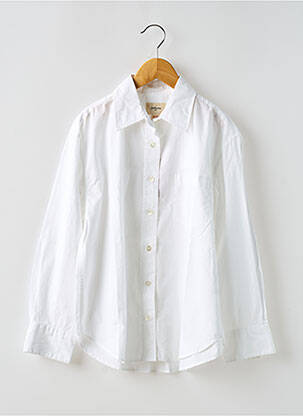 Chemise manches longues tissage popeline blanc BELLEROSE garçon
