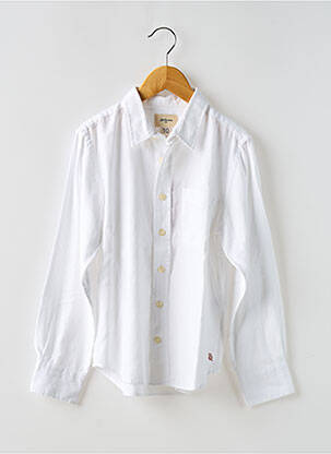 Chemise manches longues coupe droite blanc BELLEROSE garçon
