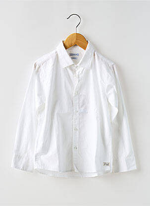 Chemise manches longues tissage popeline blanc MAYORAL garçon