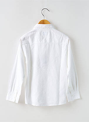 Chemise manches longues tissage popeline blanc MAYORAL garçon