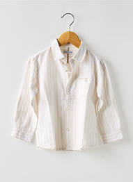 Chemise manches longues imprimé rayures beige MAYORAL garcon