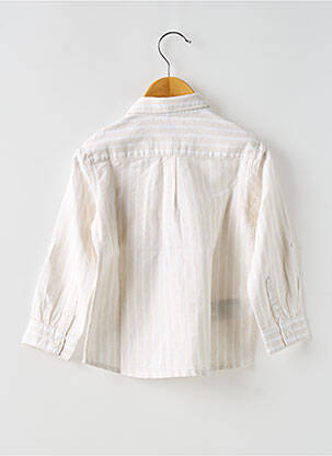Chemise manches longues imprimé rayures beige MAYORAL garçon