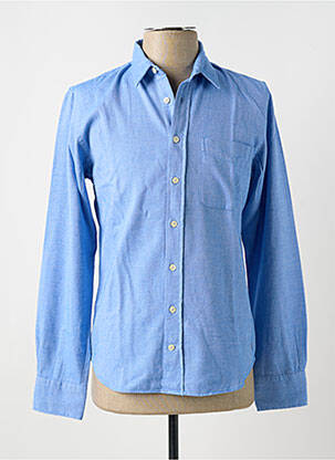 Chemise manches longues poignets boutonnés avec fente bleu BELLEROSE garçon