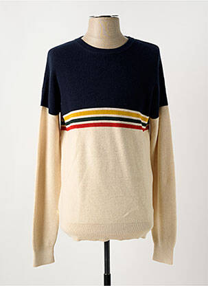 Pull stretch manches longues bleu BELLEROSE garçon