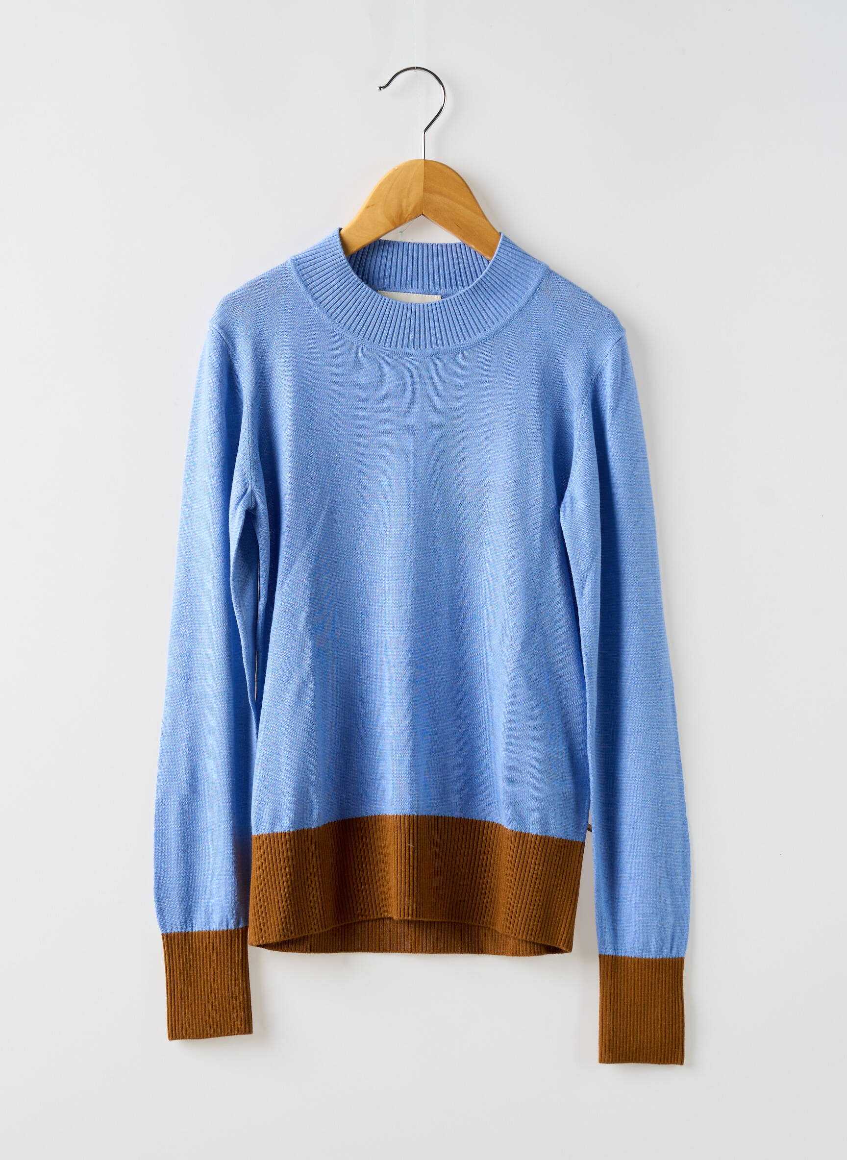 Pull stretch manches longues bleu BELLEROSE fille