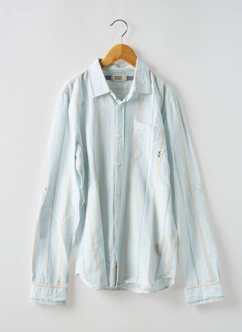 Chemise manches longues bleu SCOTCH & SODA pour garçon