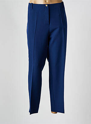 Pantalon 7/8 taille haute taille haute bleu ESTEL COLLECTION femme