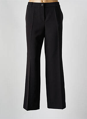 Pantalon flare taille à pinces taille haute noir BARILOCHE femme