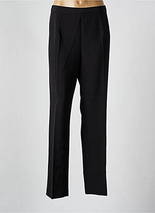Pantalon droit tissage crêpe taille normale noir ARONA femme
