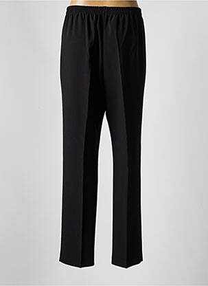 Pantalon droit tissage crêpe taille normale noir ARONA femme