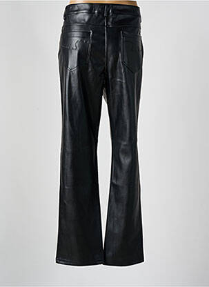 Pantalon droit tissage popeline taille normale noir BARILOCHE femme
