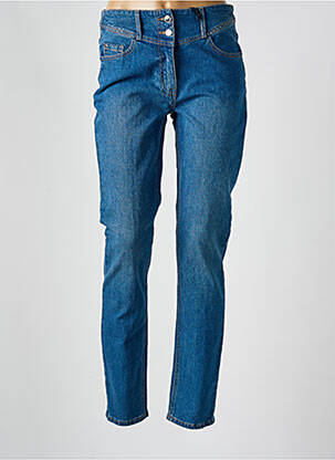 Jeans coupe slim stretch taille haute bleu JULIE GUERLANDE femme