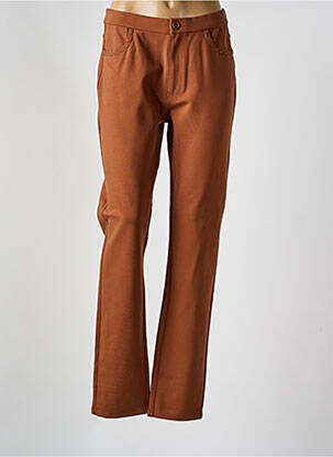 Pantalon slim stretch taille normale marron BARILOCHE femme