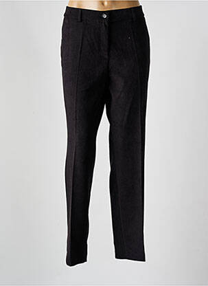 Pantalon chino fermeture zippée sous rabat boutonné taille haute noir BARILOCHE femme
