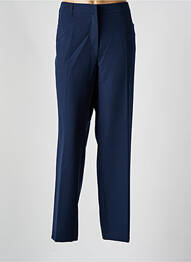 Pantalon droit tissage crêpe taille normale bleu BARBARA LEBEK femme