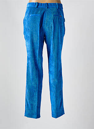Pantalon chino fermeture zippée sous rabat boutonné taille haute bleu BARILOCHE femme
