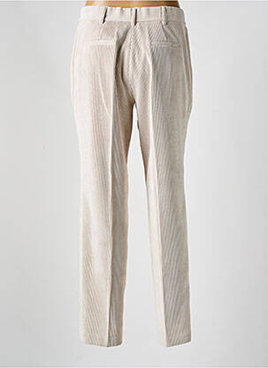 Pantalon chino fermeture zippée sous rabat boutonné taille haute beige BARILOCHE femme