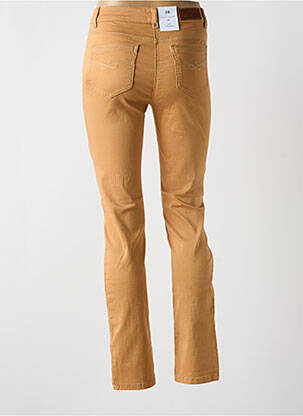 Pantalon slim tissage popeline taille normale marron JULIE GUERLANDE femme