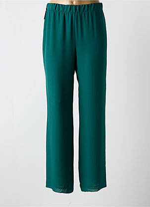 Pantalon droit tissage crêpe taille normale vert GALA BY ROSA GIMENO femme