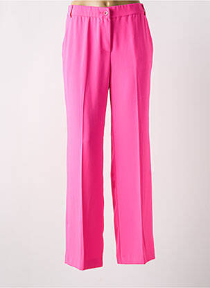 Pantalon droit tissage popeline taille normale rose BARILOCHE femme