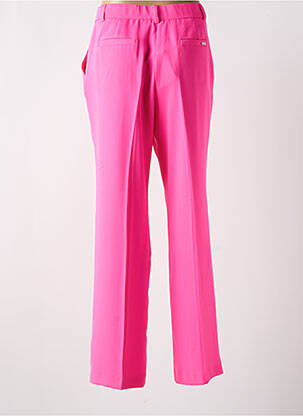 Pantalon droit tissage popeline taille normale rose BARILOCHE femme