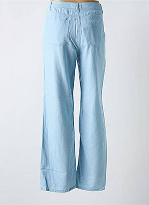 Pantalon droit fermeture zippée sous rabat boutonné taille normale bleu BARBARA LEBEK femme