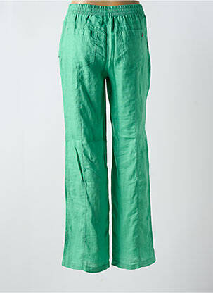 Pantalon droit taille élastique taille normale vert BARBARA LEBEK femme