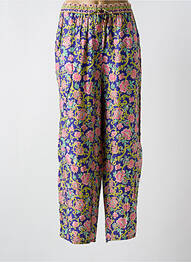 Pantalon large tissage popeline taille normale bleu BARILOCHE femme