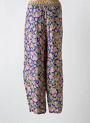 Pantalon large tissage popeline taille normale bleu BARILOCHE femme