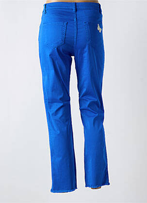 Pantalon 7/8 stretch taille normale bleu TINTA femme