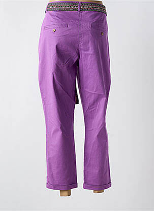 Pantalon 7/8 stretch taille normale violet JULIE GUERLANDE femme