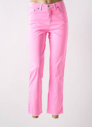 Pantalon 7/8 stretch taille normale rose TINTA femme