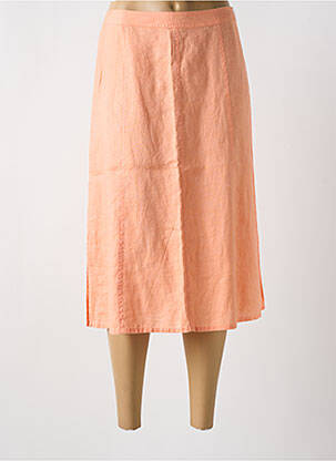 Jupe mi-longue coupe droite orange BARBARA LEBEK femme