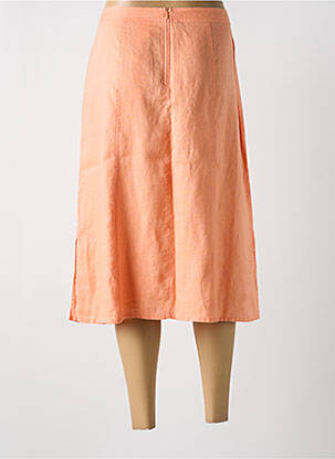 Jupe mi-longue coupe droite orange BARBARA LEBEK femme