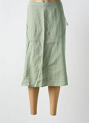 Jupe mi-longue coupe droite vert BARBARA LEBEK femme