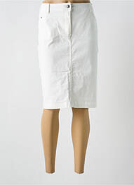 Jupe mi-longue coupe droite blanc BARBARA LEBEK femme