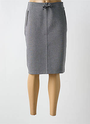 Jupe mi-longue coupe droite gris BARBARA LEBEK femme