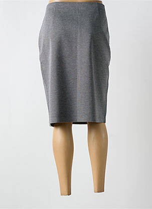 Jupe mi-longue coupe droite gris BARBARA LEBEK femme
