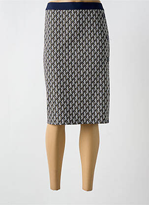 Jupe mi-longue stretch bleu BARBARA LEBEK femme